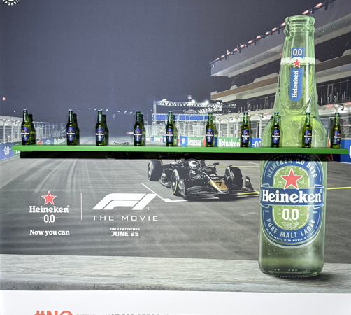 Heineken® 0.0 takes pole position at the F1® movie premiere